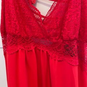 INC International Concepts Red Lace Chemise